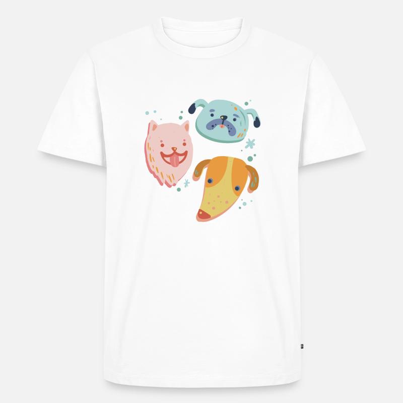 Hund - Männer Premium Bio T-Shirt - Weiß