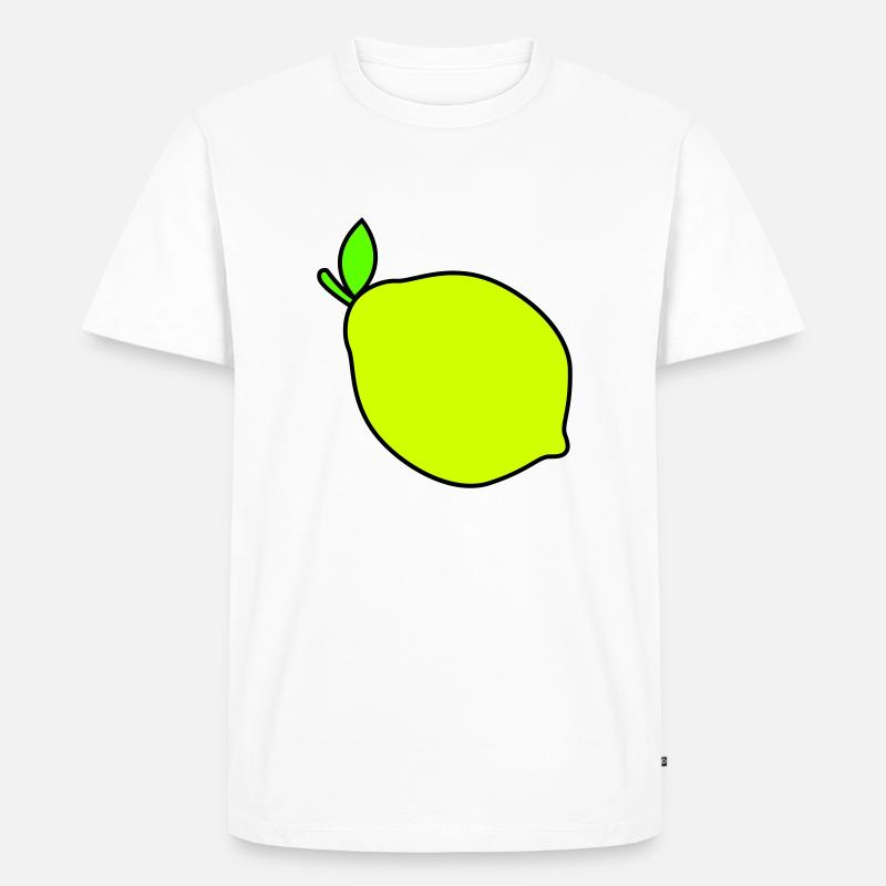 zitrone - Männer Premium Bio T-Shirt - Weiß