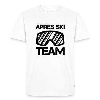 Équipe d’après-ski - T-shirt Premium bio Homme - blanc - Devant - Nico (187cm)