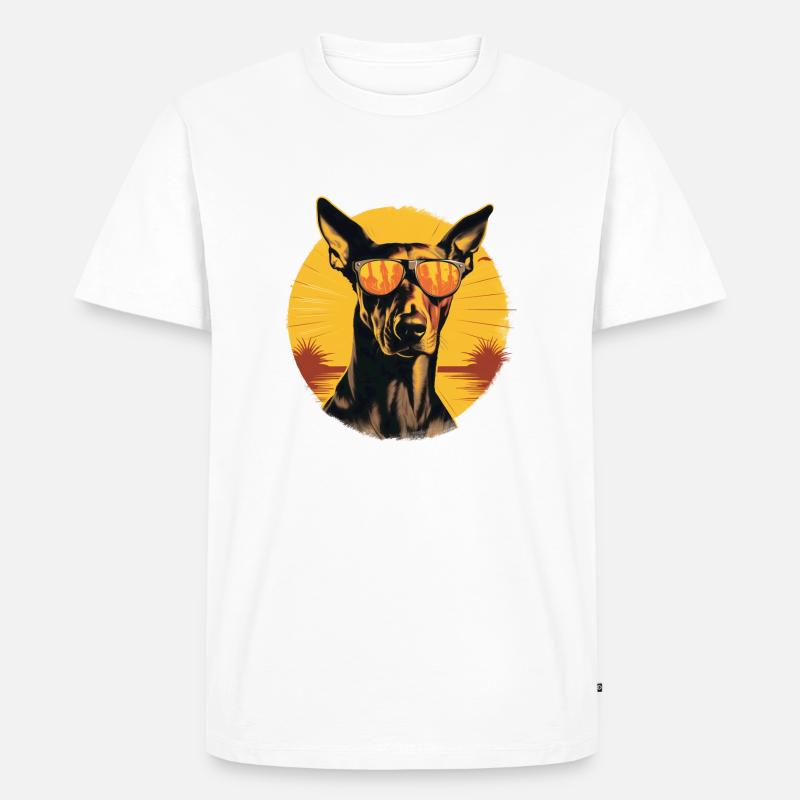Dobermann 2 - Männer Premium Bio T-Shirt - Weiß