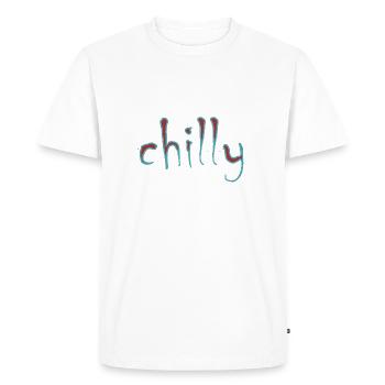chilly snow - Men's Premium Organic T-Shirt - white - Front - Nico (187cm)
