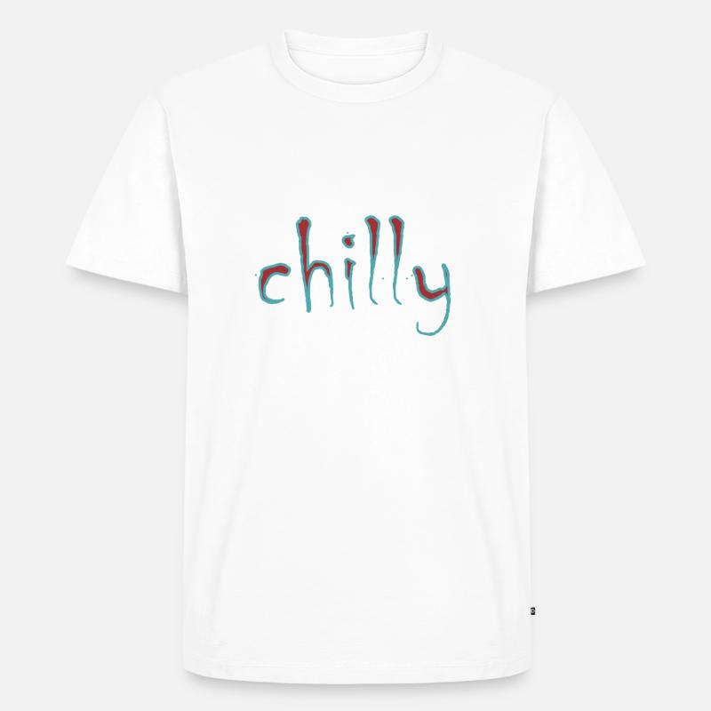 kalter Schnee - Männer Premium Bio T-Shirt - Weiß