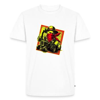 La colère des agriculteurs belges - T-shirt Premium bio Homme - blanc - Devant - Nico (187cm)