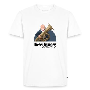 Rieser Grantler // Illustration - Men's Premium Organic T-Shirt - white - Front - Nico (187cm)