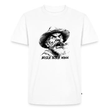 Böser Alter Mann - Männer Premium Bio T-Shirt - Weiß - Vorne - Nico (187cm)