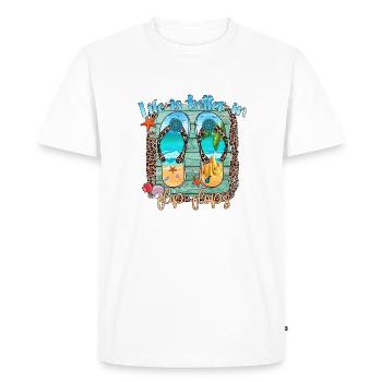 summer lake nature flora art pool sea beach love - Men's Premium Organic T-Shirt - white - Front - Nico (187cm)