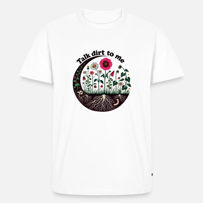 Sprich Dreck mit mir - Männer Premium Bio T-Shirt - Weiß