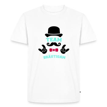 Équipe Groom - T-shirt Premium bio Homme - blanc - Devant - Nico (187cm)