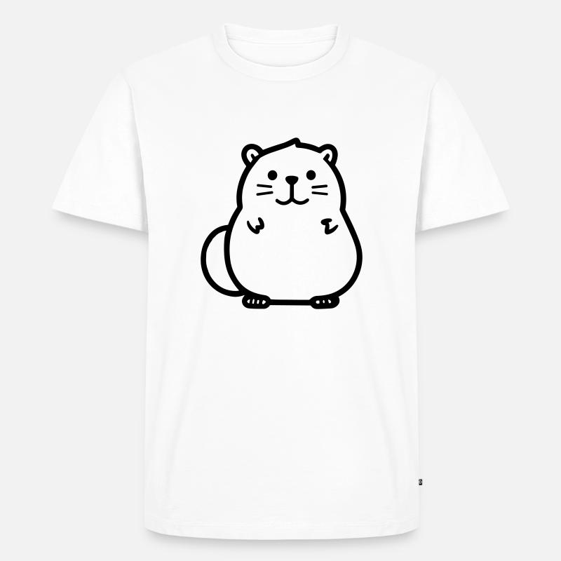 Murmeltier - Männer Premium Bio T-Shirt - Weiß