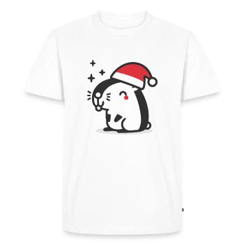 Noël de Capybara - T-shirt Premium bio Homme - blanc - Devant - Nico (187cm)