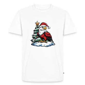 Eagle Christmas - Men's Premium Organic T-Shirt - white - Front - Nico (187cm)