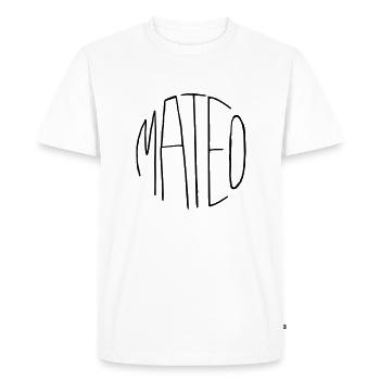 Mateo - T-shirt Premium bio Homme - blanc - Devant - Nico (187cm)