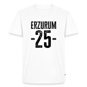 Erzurum 25 – Fierté de la tradition et de la force - T-shirt Premium bio Homme - blanc - Devant - Nico (187cm)