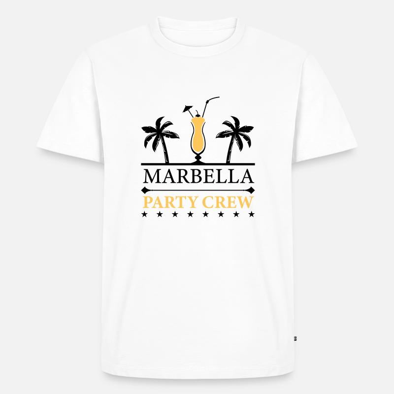 marbella party crew - Männer Premium Bio T-Shirt - Weiß