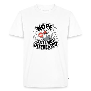 Uninterested Goose Stop Sign - Men's Premium Organic T-Shirt - white - Front - Nico (187cm)