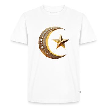 Islam symbol gold with diamond - Men's Premium Organic T-Shirt - white - Front - Nico (187cm)