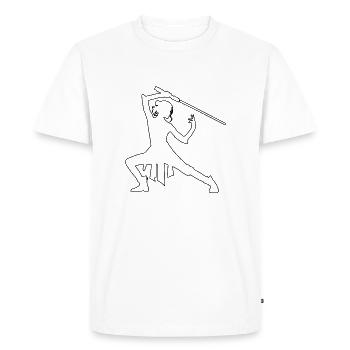 femme lightsaber - T-shirt Premium bio Homme - blanc - Devant - Nico (187cm)