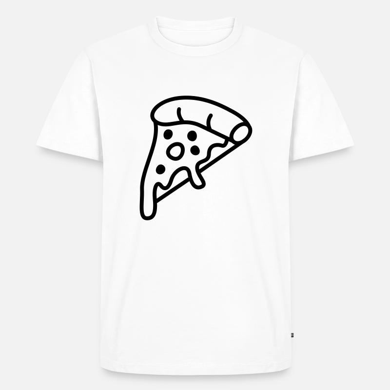 Pizza - T-shirt Premium bio Homme - blanc