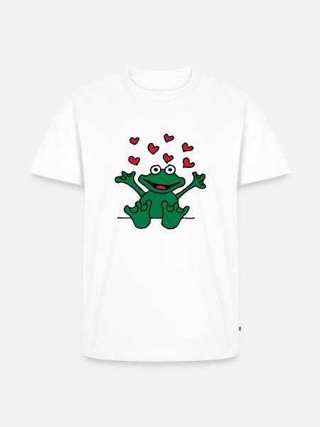heart_frog_1220113c_a - Men's Premium Organic T-Shirt - white