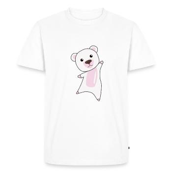 Ours polaire mignon cadeau ours en peluche pour les enfants - T-shirt Premium bio Homme - blanc - Devant - Nico (187cm)