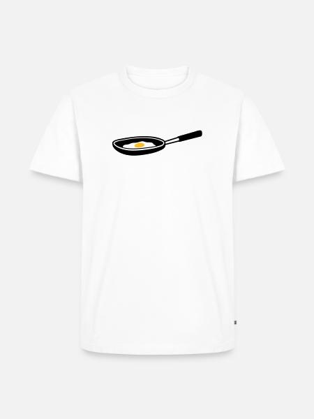 egg_in_pan - T-shirt Premium bio Homme - blanc