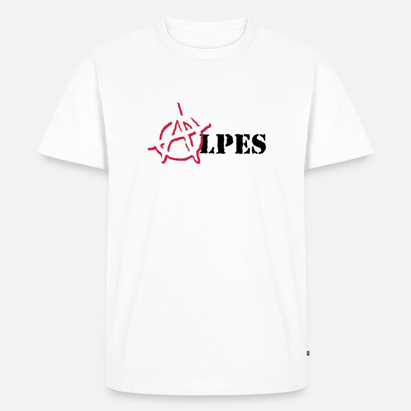 Anarchy Alpen - Männer Premium Bio T-Shirt - Weiß