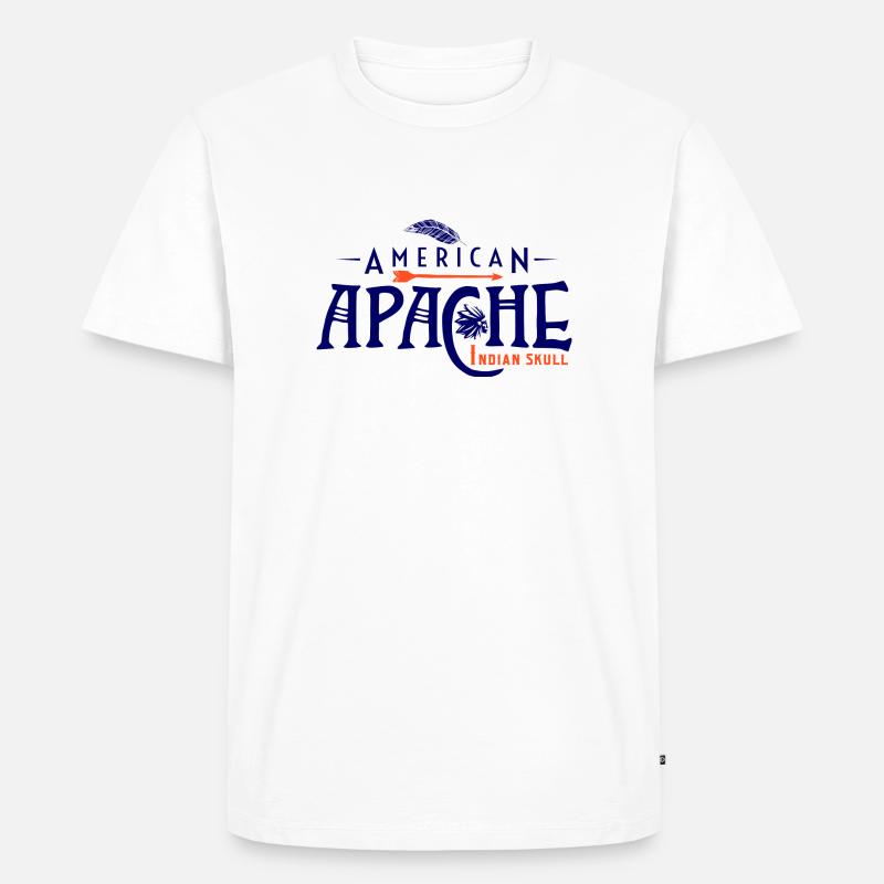American Apache - Männer Premium Bio T-Shirt - Weiß