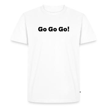 Go Go Go! Black - Men's Premium Organic T-Shirt - white - Front - Nico (187cm)