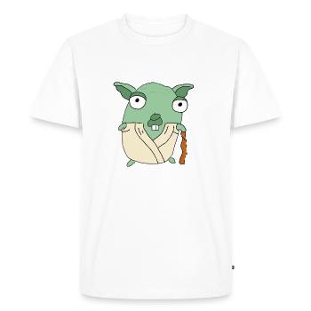 Yod' Gopher - T-shirt Premium bio Homme - blanc - Devant - Nico (187cm)