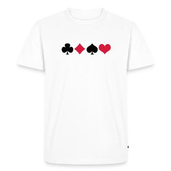Cards 2 - T-shirt Premium bio Homme - blanc - Devant - Nico (187cm)