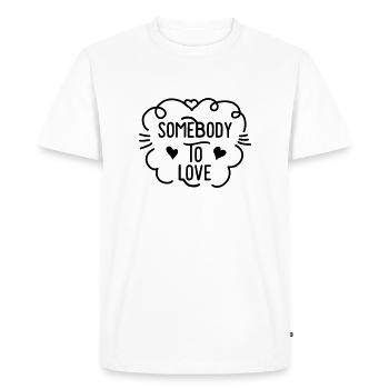 somebody to love - T-shirt Premium bio Homme - blanc - Devant - Nico (187cm)