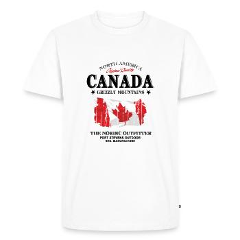 Kanada - Maple Leaf - Canada - Men's Premium Organic T-Shirt - white - Front - Nico (187cm)