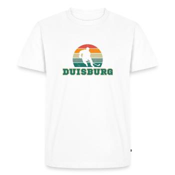 Duisbourg, ma ville ! - T-shirt Premium bio Homme - blanc - Devant - Nico (187cm)