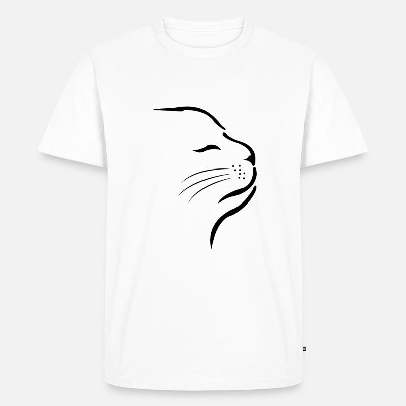 Katze Katzen - Männer Premium Bio T-Shirt - Weiß