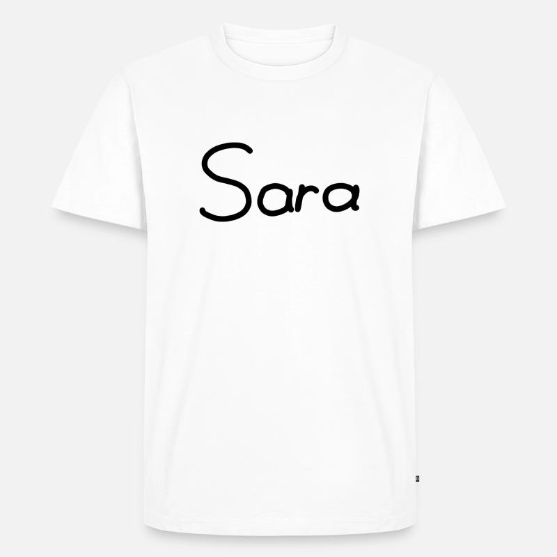 Sara - Männer Premium Bio T-Shirt - Weiß
