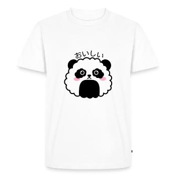 Boule de riz Panda Onigiri - T-shirt Premium bio Homme - blanc - Devant - Nico (187cm)