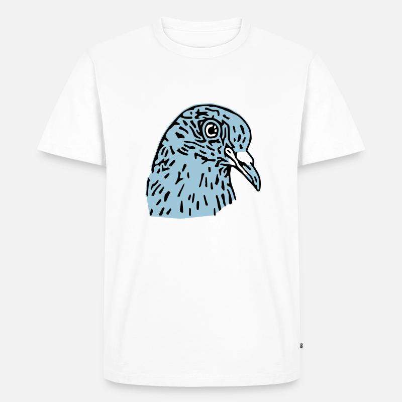 pigeonnot - Männer Premium Bio T-Shirt - Weiß