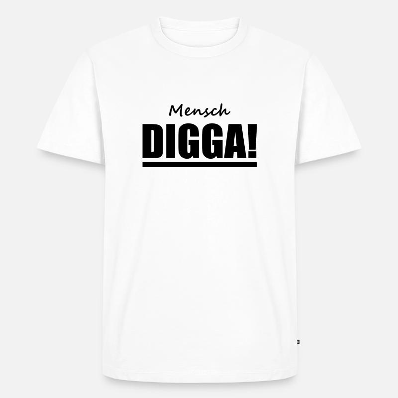 Digga - Hamburch - Sprüche - Männer Premium Bio T-Shirt - Weiß