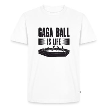 Gaga Ball Dodgeball Joueur de Gagaball Gaga Ball - T-shirt Premium bio Homme - blanc - Devant - Nico (187cm)