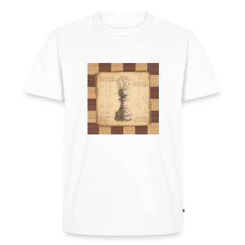 Roi / Reine des échecs. Style vintage à l’ancienne. - T-shirt Premium bio Homme - blanc - Devant - Nico (187cm)