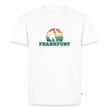 Francfort, ma ville ! - T-shirt Premium bio Homme - blanc - Devant - Nico (187cm)