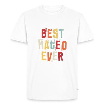 Meilleur Mateo Jamais Prénom Texte Rétro Cadeau - T-shirt Premium bio Homme - blanc - Devant - Nico (187cm)