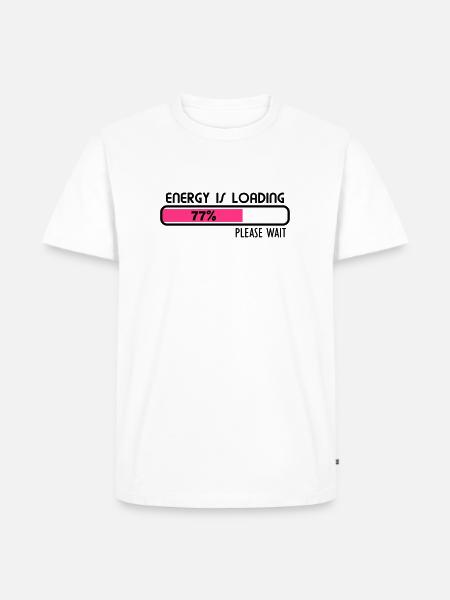 Energy loading - V2 - Männer Premium Bio T-Shirt - Weiß
