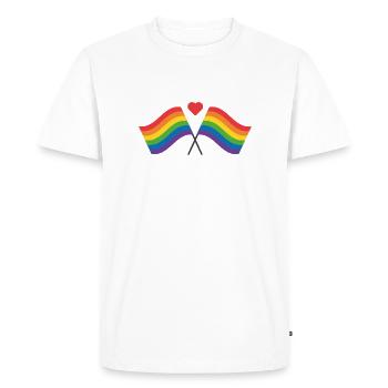 Rainbow flag - T-shirt Premium bio Homme - blanc - Devant - Nico (187cm)