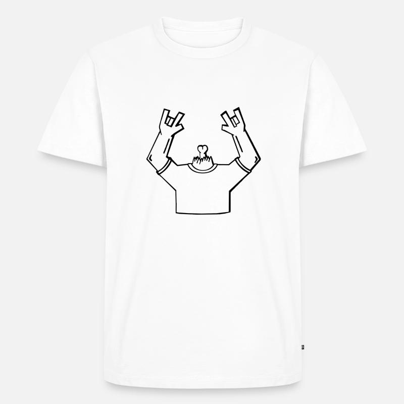 Headless Geschenk Geschenkidee - Männer Premium Bio T-Shirt - Weiß