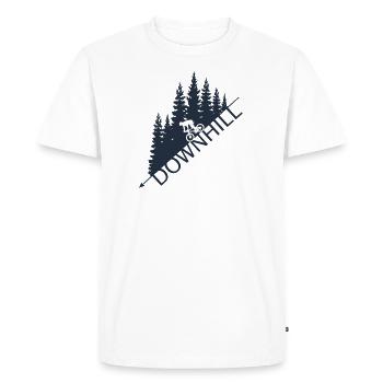 Mountainbike Downhill - T-shirt Premium bio Homme - blanc - Devant - Nico (187cm)