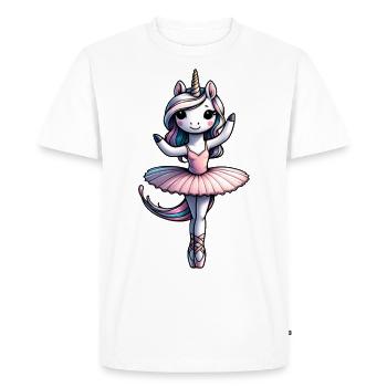 Unicorn Ballerina Ballet Dancer Ballet Teacher - Men's Premium Organic T-Shirt - white - Front - Nico (187cm)