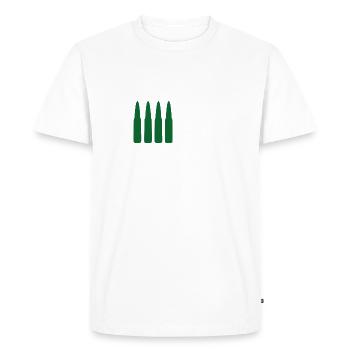 Rechargement - Armes - Tir et Tireur Sportif - T-shirt Premium bio Homme - blanc - Devant - Nico (187cm)