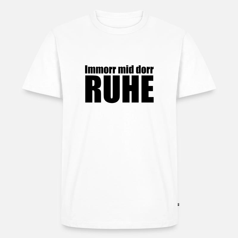 Sächsisch - Dialekt - Spruch - Männer Premium Bio T-Shirt - Weiß