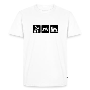 alcool - T-shirt Premium bio Homme - blanc - Devant - Nico (187cm)
